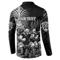 Personalized All Black Brothers Rugby Button Sweatshirt New Zealand Maori Haka