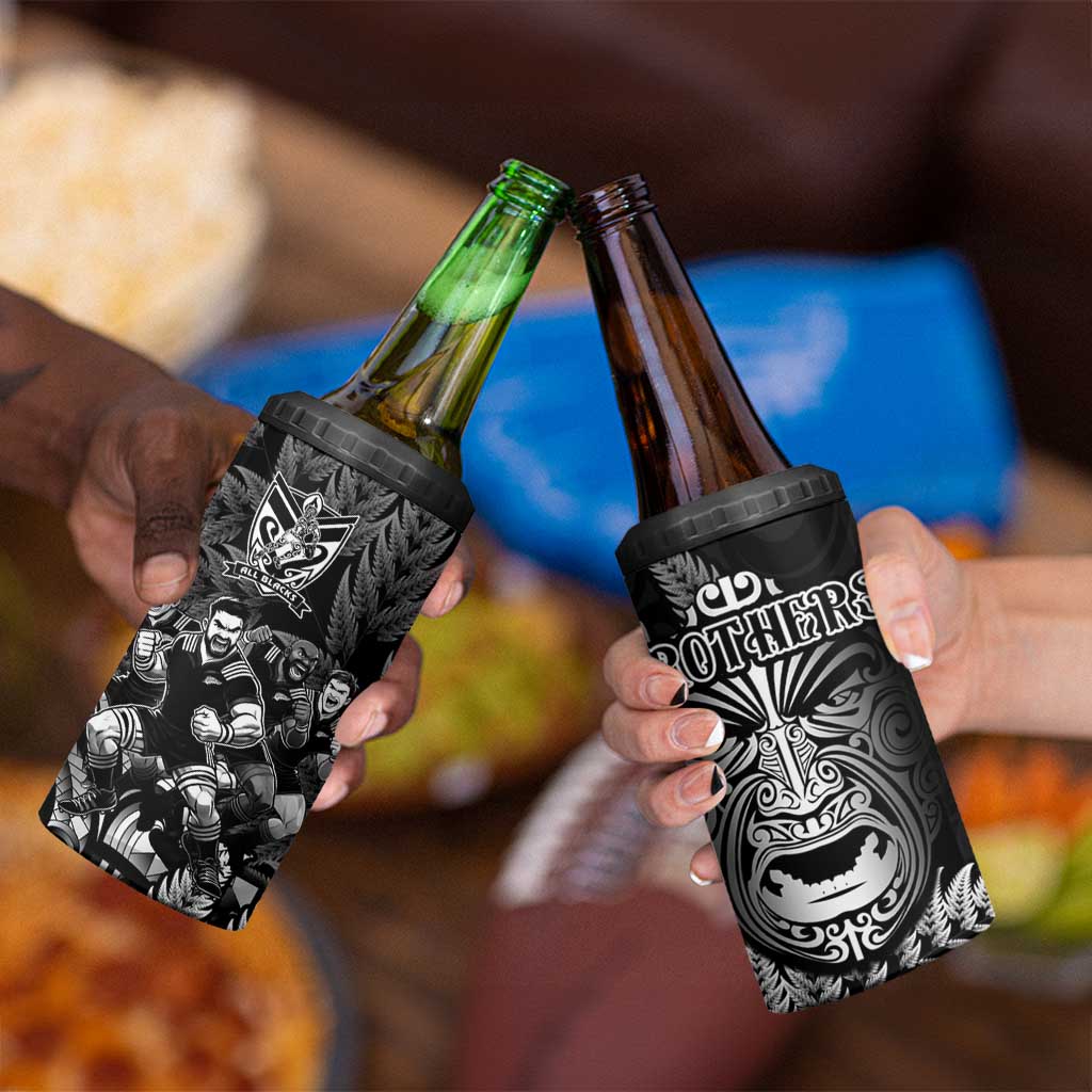 All Black Brothers Rugby 4 in 1 Can Cooler Tumbler New Zealand Maori Haka