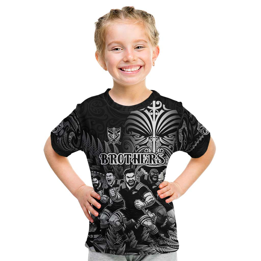 Personalized All Black Brothers Rugby Kid T Shirt New Zealand Maori Haka