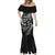 Personalized All Black Brothers Rugby Mermaid Dress New Zealand Maori Haka