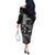 Personalized All Black Brothers Rugby Off The Shoulder Long Sleeve Dress New Zealand Maori Haka