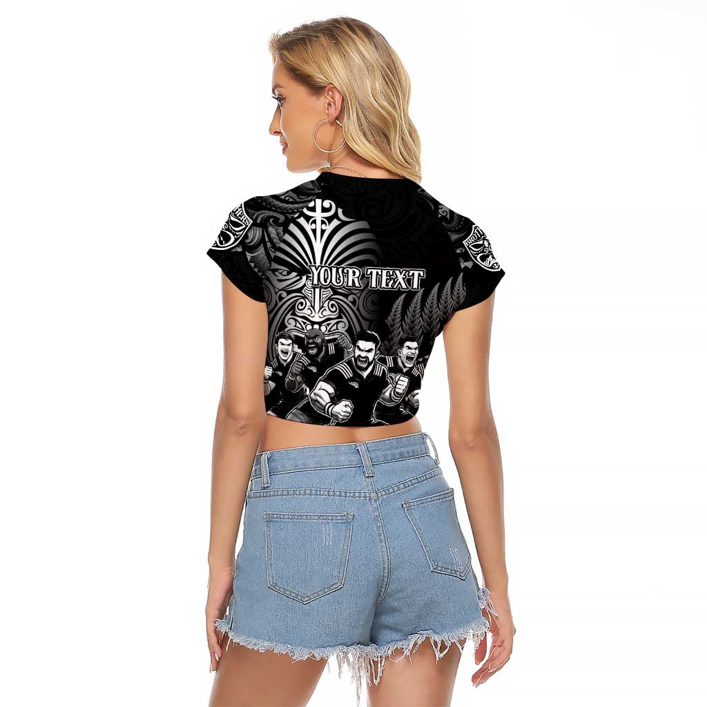 Personalized All Black Brothers Rugby Raglan Cropped T Shirt New Zealand Maori Haka