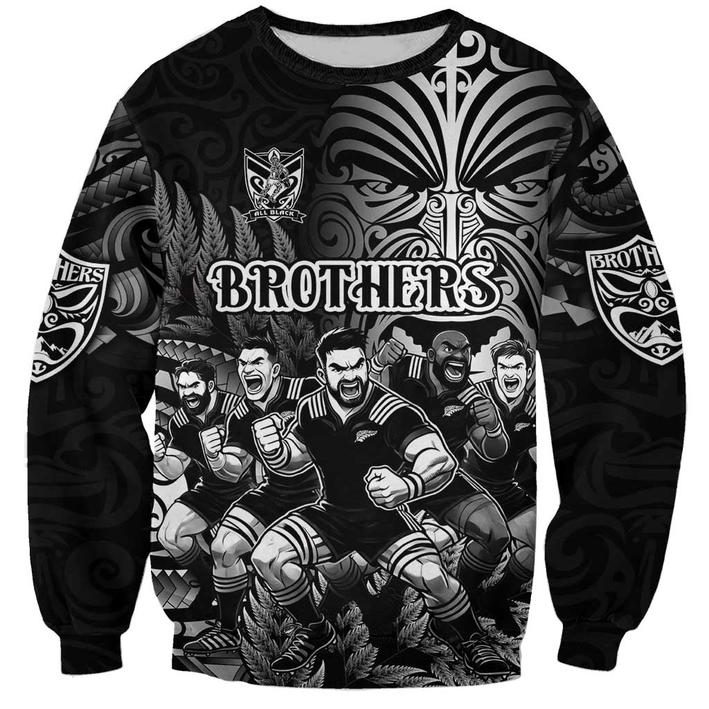Personalized All Black Brothers Rugby Sweatshirt New Zealand Maori Haka