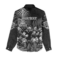 Personalized All Black Brothers Rugby Women Casual Shirt New Zealand Maori Haka