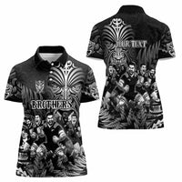 Personalized All Black Brothers Rugby Women Polo Shirt New Zealand Maori Haka