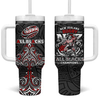 All Black NZL Rugby Champions Tumbler With Handle Maori Warrior