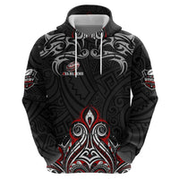 All Black NZL Rugby Champions Zip Hoodie Maori Warrior
