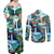 Wailua Falls Hawaii Couples Matching Off Shoulder Maxi Dress and Long Sleeve Button Shirt Kauai Natural Beauty