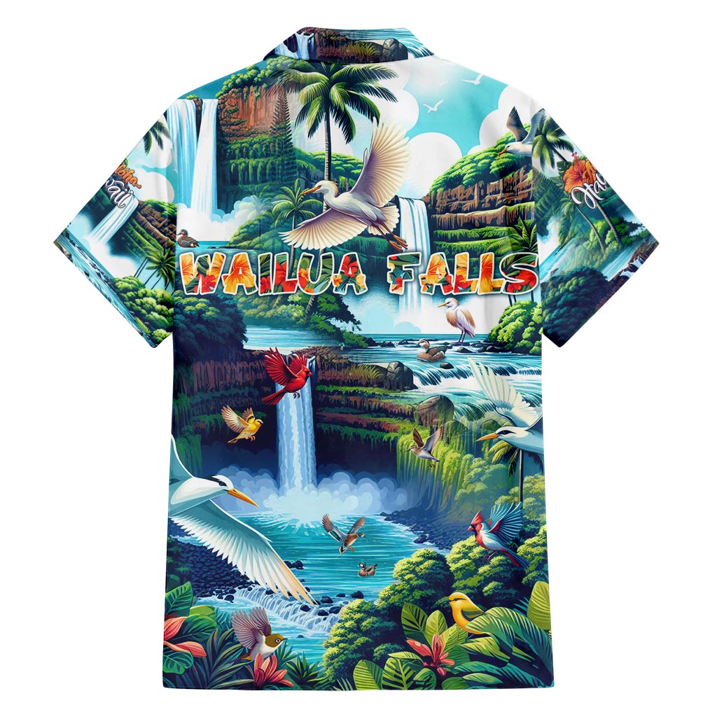 Wailua Falls Hawaii Family Matching Long Sleeve Bodycon Dress and Hawaiian Shirt Kauai Natural Beauty DT02 - Polynesian Pride