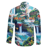 Wailua Falls Hawaii Family Matching Mermaid Dress and Hawaiian Shirt Kauai Natural Beauty DT02 - Polynesian Pride