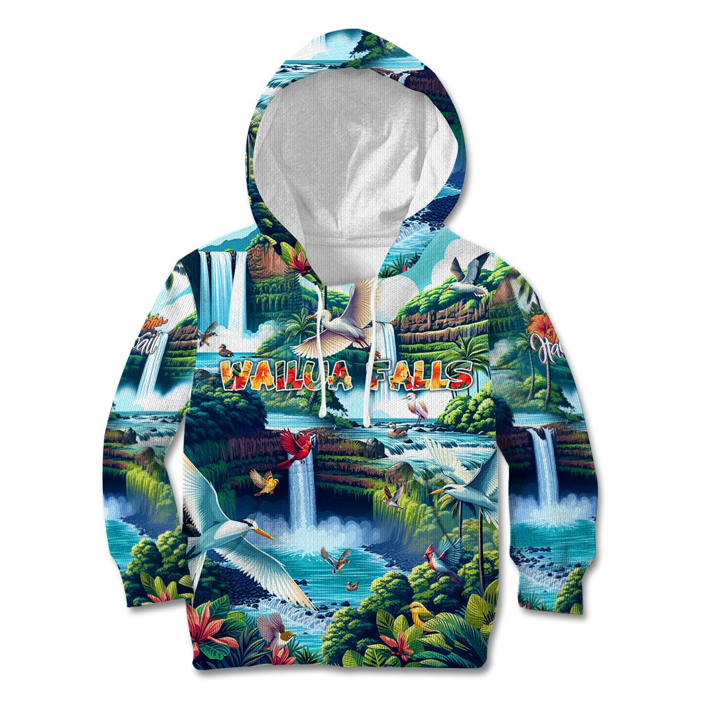 Wailua Falls Hawaii Kid Hoodie Kauai Natural Beauty