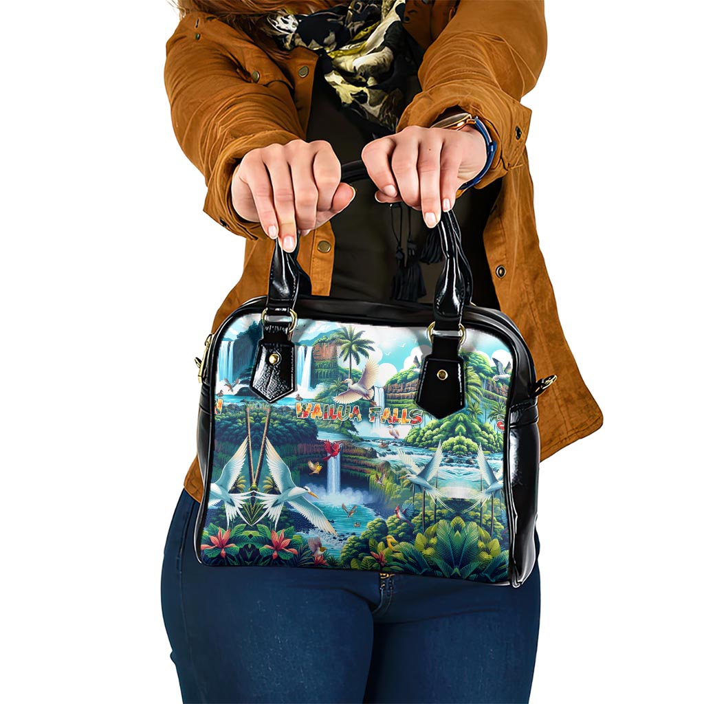 Wailua Falls Hawaii Shoulder Handbag Kauai Natural Beauty DT02 One Size Art - Polynesian Pride