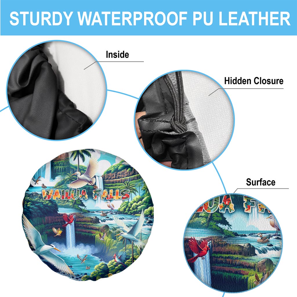 Wailua Falls Hawaii Spare Tire Cover Kauai Natural Beauty