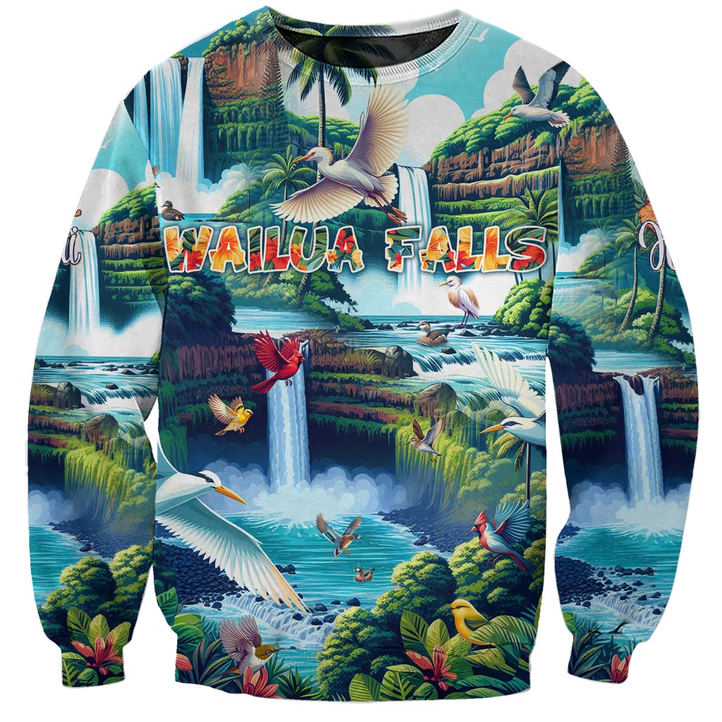 Wailua Falls Hawaii Sweatshirt Kauai Natural Beauty