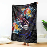 Amelika Samoa Sharks Polynesia Blanket American Samoa