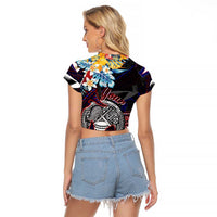 Personalized Amelika Samoa Sharks Polynesia Raglan Cropped T Shirt American Samoa