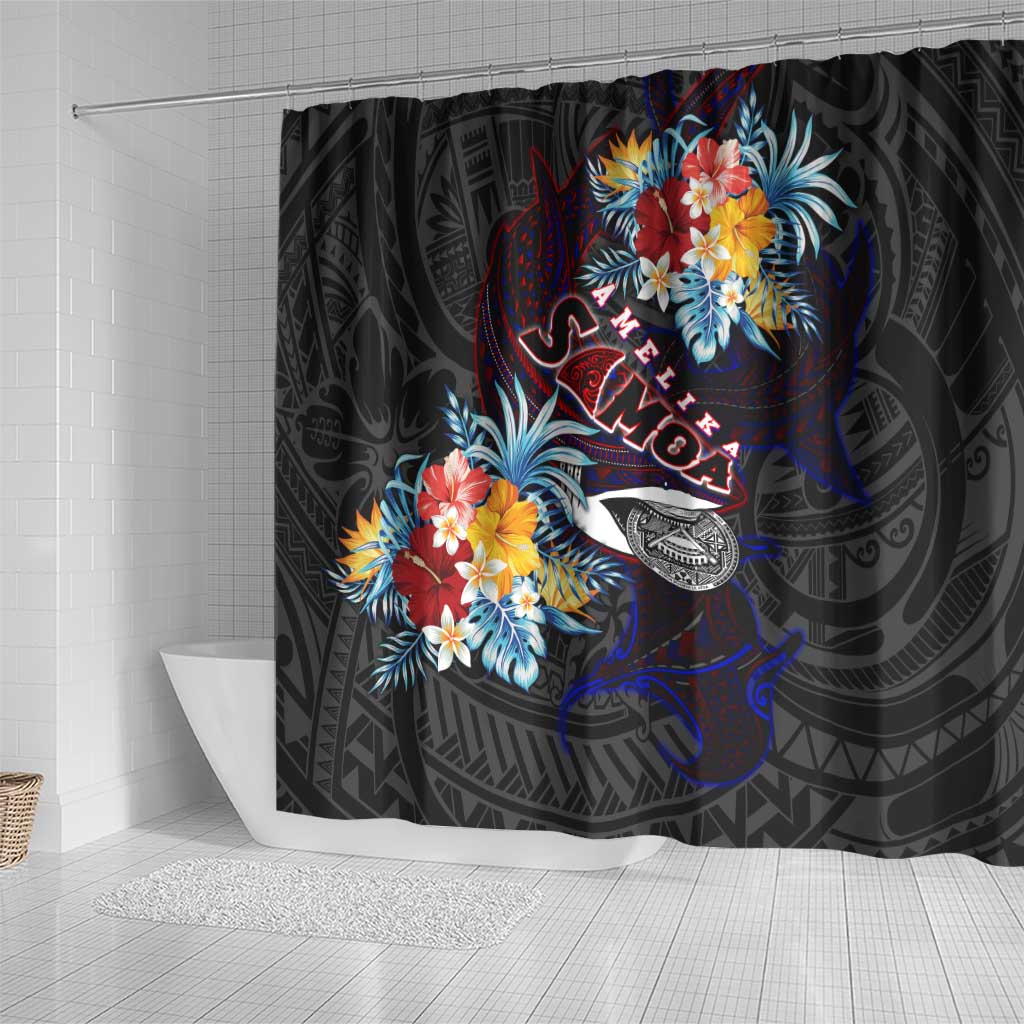 Amelika Samoa Sharks Polynesia Shower Curtain American Samoa