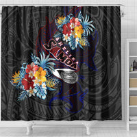 Amelika Samoa Sharks Polynesia Shower Curtain American Samoa