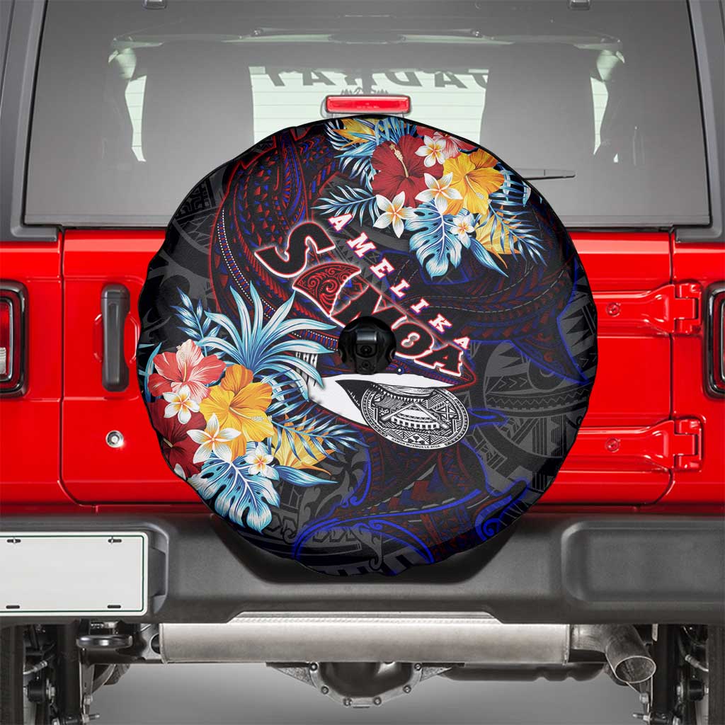 Amelika Samoa Sharks Polynesia Spare Tire Cover American Samoa