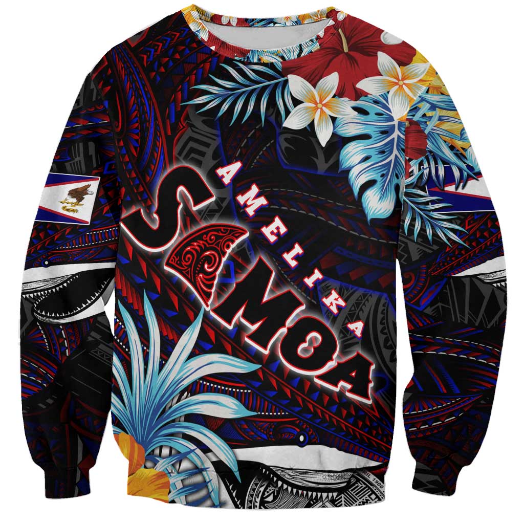 Personalized Amelika Samoa Sharks Polynesia Sweatshirt American Samoa DT02 Unisex Black - Polynesian Pride