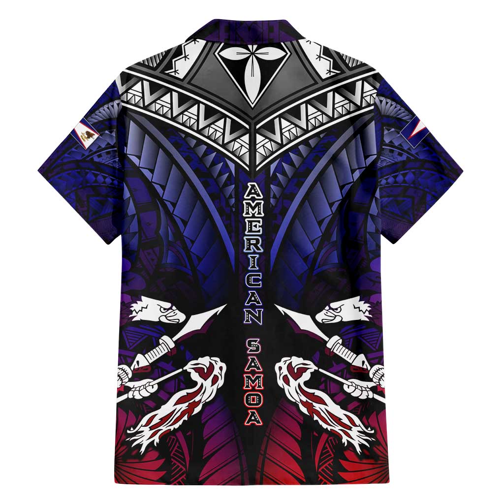 Personalized American Samoa Flag Family Matching Tank Maxi Dress and Hawaiian Shirt Eagles Polynesian Art