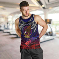 Personalized American Samoa Flag Men Tank Top Eagles Polynesian Art