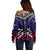 Personalized American Samoa Flag Off Shoulder Sweater Eagles Polynesian Art