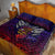 Personalized American Samoa Flag Quilt Bed Set Eagles Polynesian Art