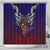 Personalized American Samoa Flag Shower Curtain Eagles Polynesian Art