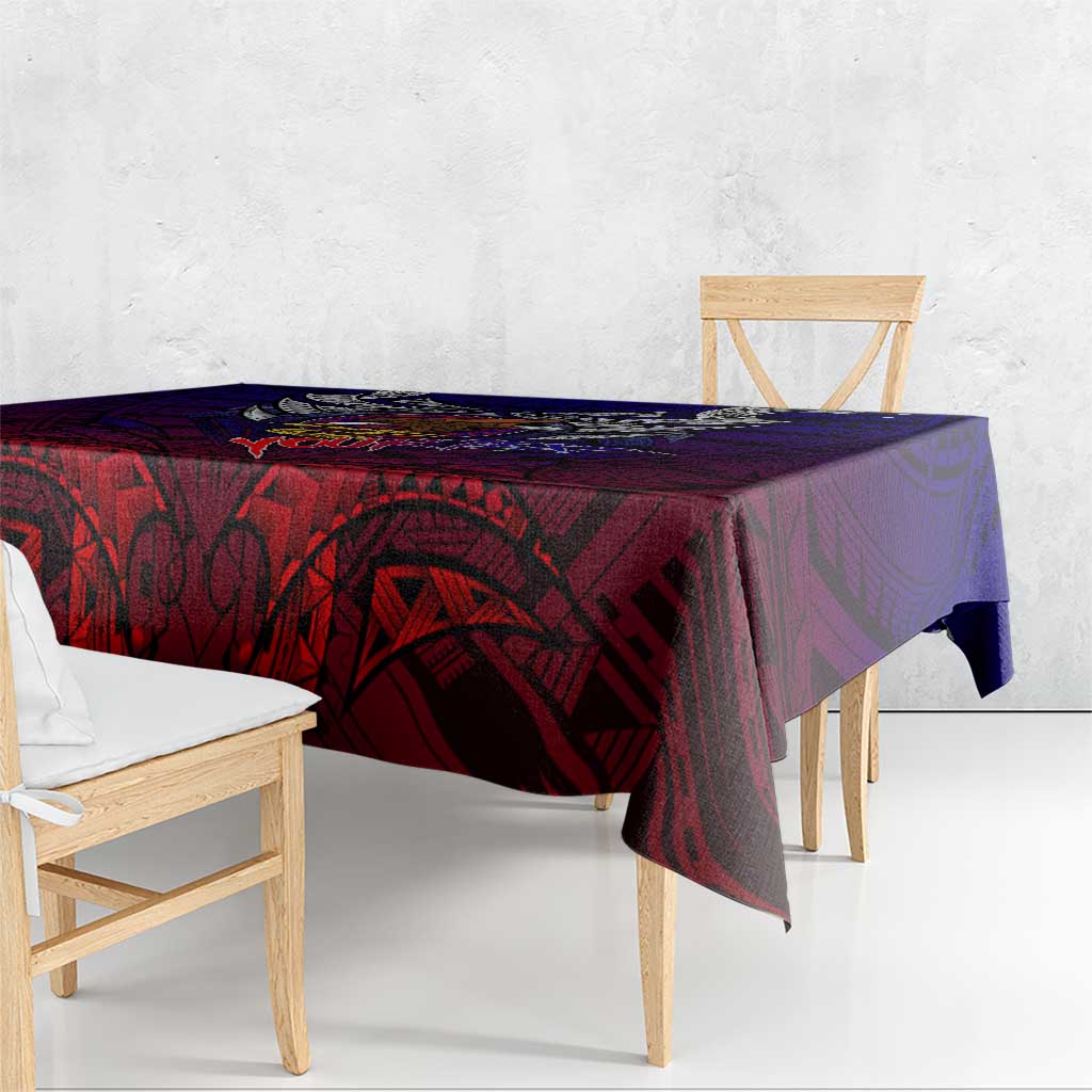 Personalized American Samoa Flag Tablecloth Eagles Polynesian Art