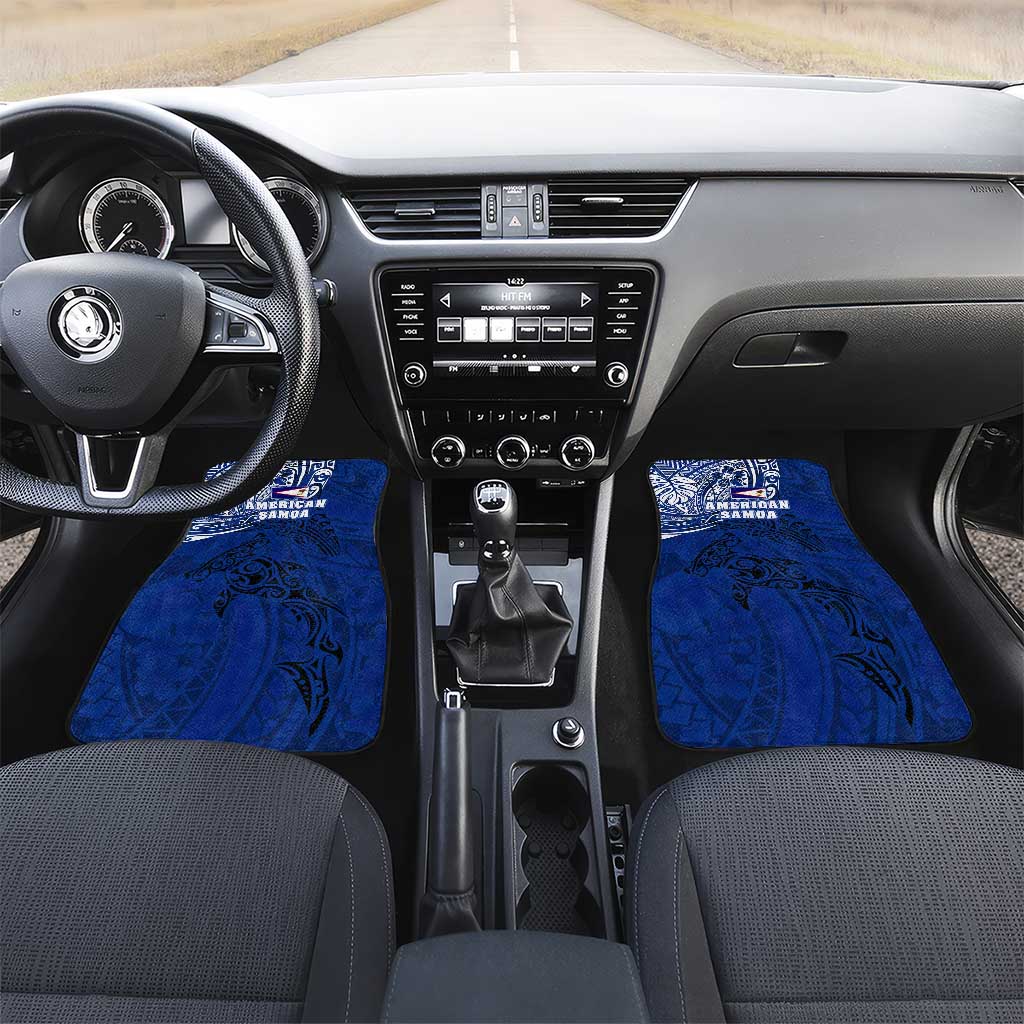 Sharks And American Samoa Car Mats Simple Polynesian Blue