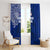 Sharks And American Samoa Window Curtain Simple Polynesian Blue