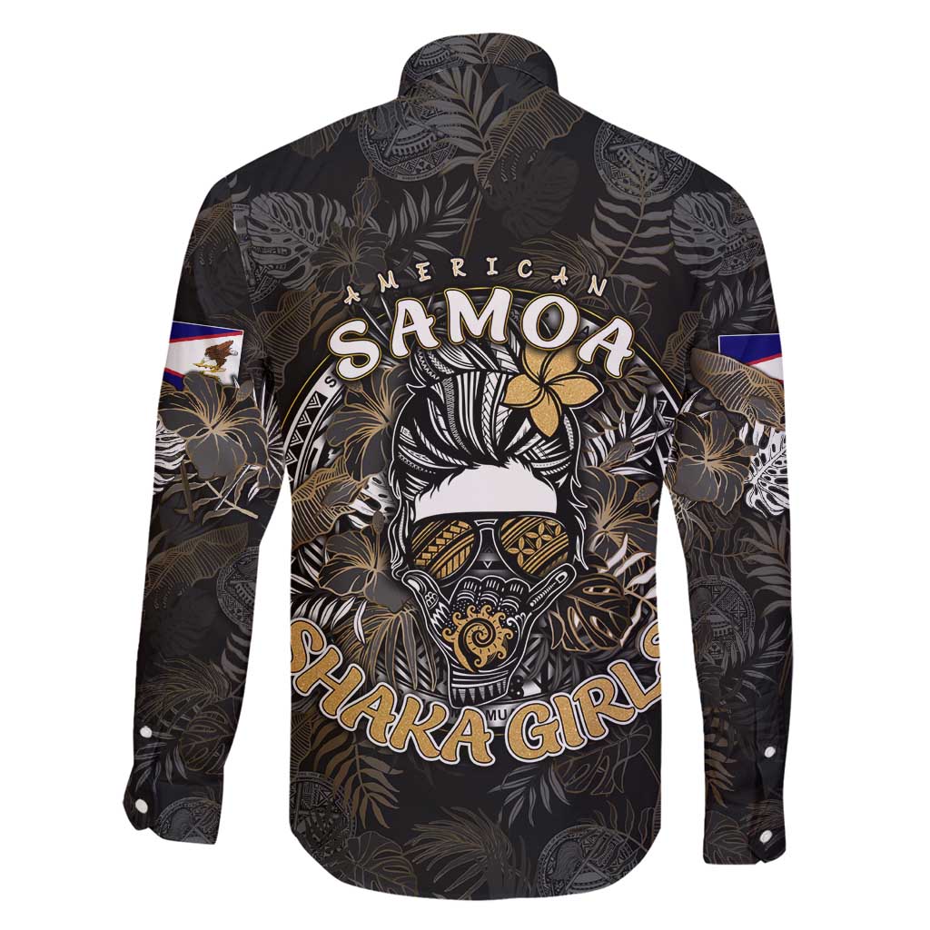 Personalized Shaka Girls America Samoa Family Matching Long Sleeve Bodycon Dress and Hawaiian Shirt Tropical Flowers Vintage