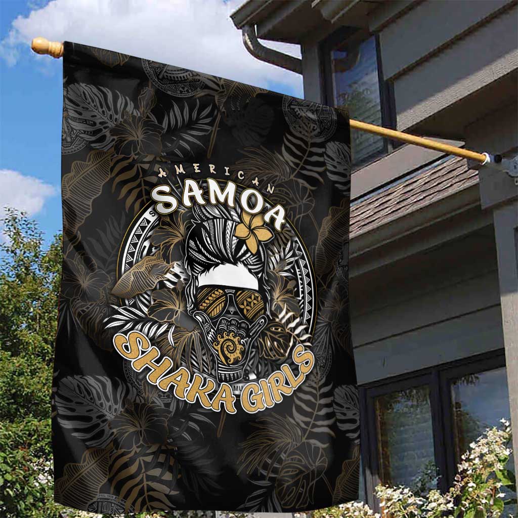 Personalized Shaka Girls America Samoa Garden Flag Tropical Flowers Vintage