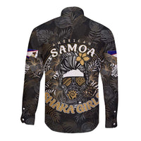 Personalized Shaka Girls America Samoa Long Sleeve Button Shirt Tropical Flowers Vintage