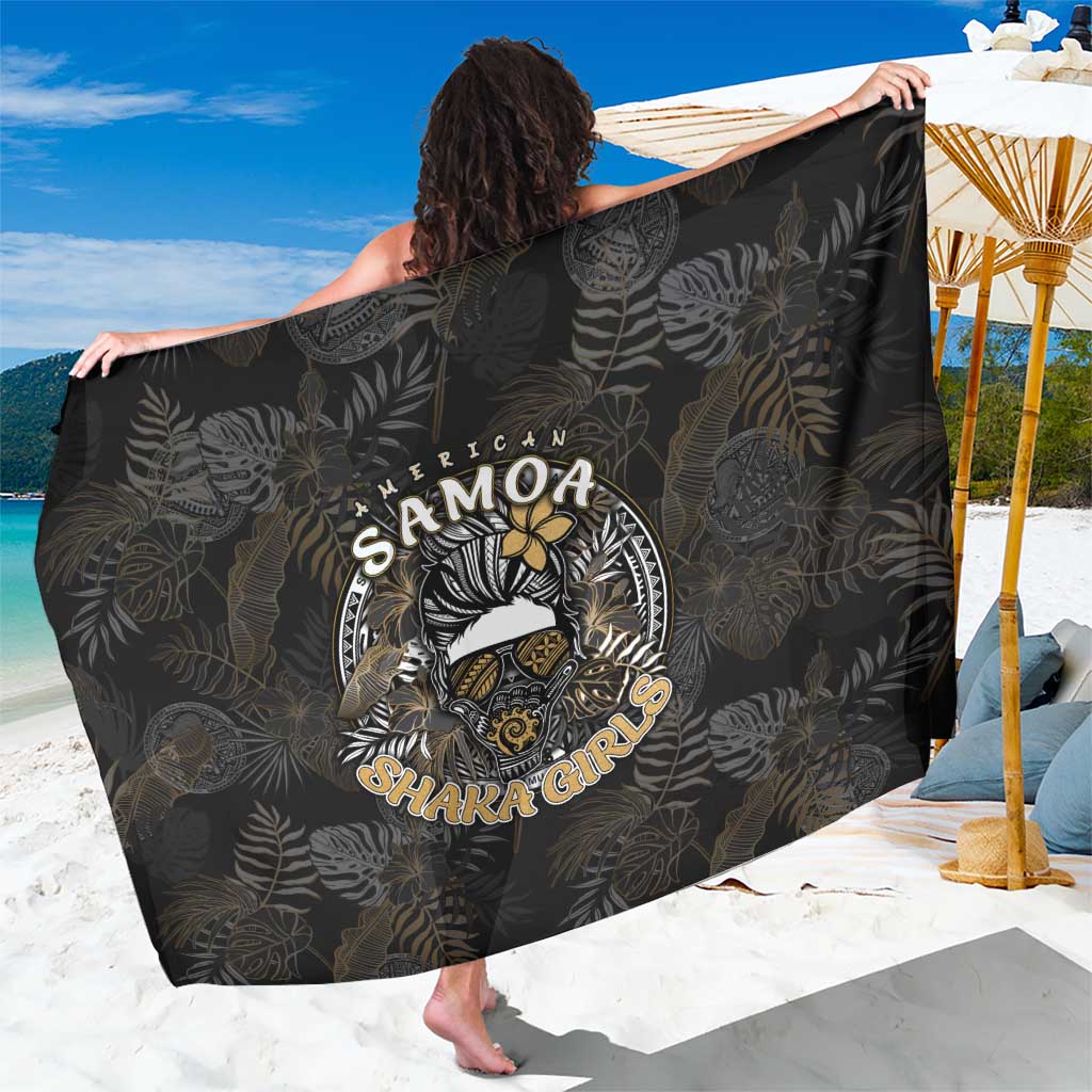 Personalized Shaka Girls America Samoa Sarong Tropical Flowers Vintage DT02 One Size 44 x 66 inches Black - Polynesian Pride