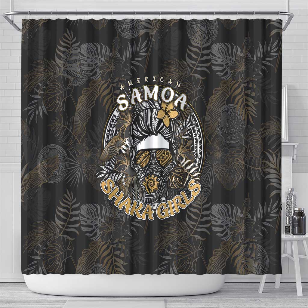 Personalized Shaka Girls America Samoa Shower Curtain Tropical Flowers Vintage