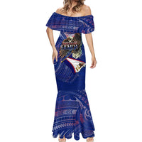 American Samoa Mermaid Dress Brave Eagle Flag Color