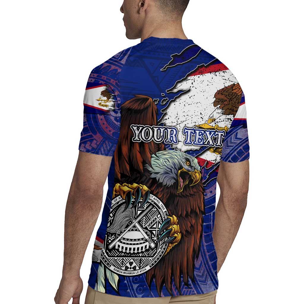 American Samoa Rugby Jersey Brave Eagle Flag Color