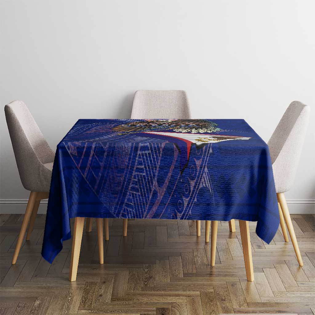 American Samoa Tablecloth Brave Eagle Flag Color