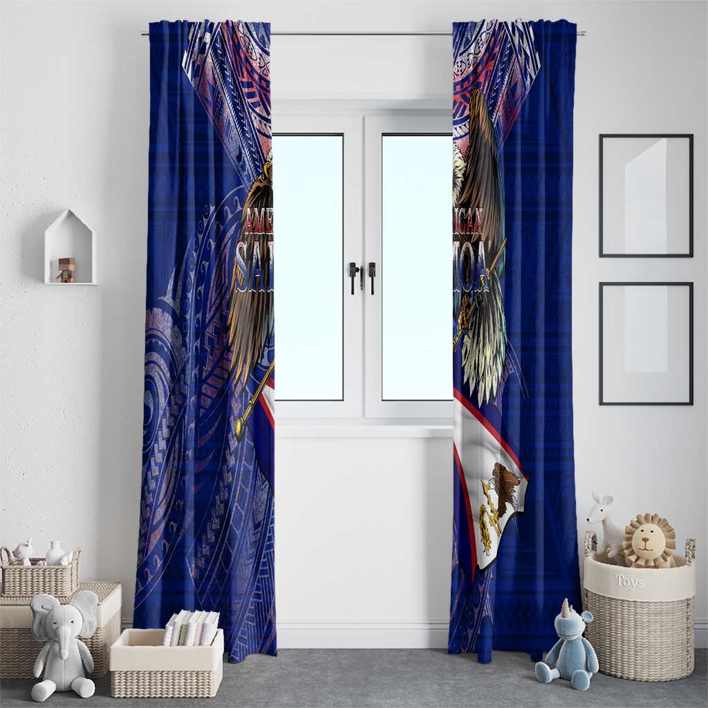American Samoa Window Curtain Brave Eagle Flag Color