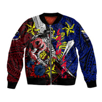 Philippines Lapu Lapu Sleeve Zip Bomber Jacket Chief Filipino Tattoo DT02 Unisex Art - Polynesian Pride
