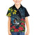 New Zealand Tui Bird Family Matching Long Sleeve Bodycon Dress and Hawaiian Shirt Maori Koru Mix Pohutukawa
