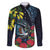 New Zealand Tui Bird Family Matching Short Sleeve Bodycon Dress and Hawaiian Shirt Maori Koru Mix Pohutukawa