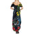 New Zealand Tui Bird Summer Maxi Dress Maori Koru Mix Pohutukawa