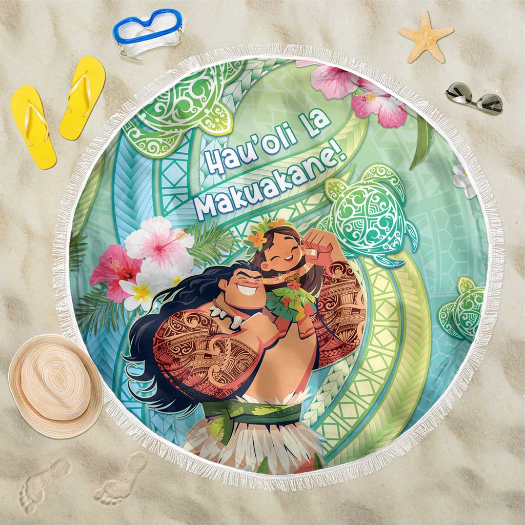 Hawaii Father's Day Beach Blanket Happy Father And Child