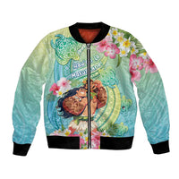 Personalised Hawaii Father's Day Bomber Jacket Happy Father And Child
