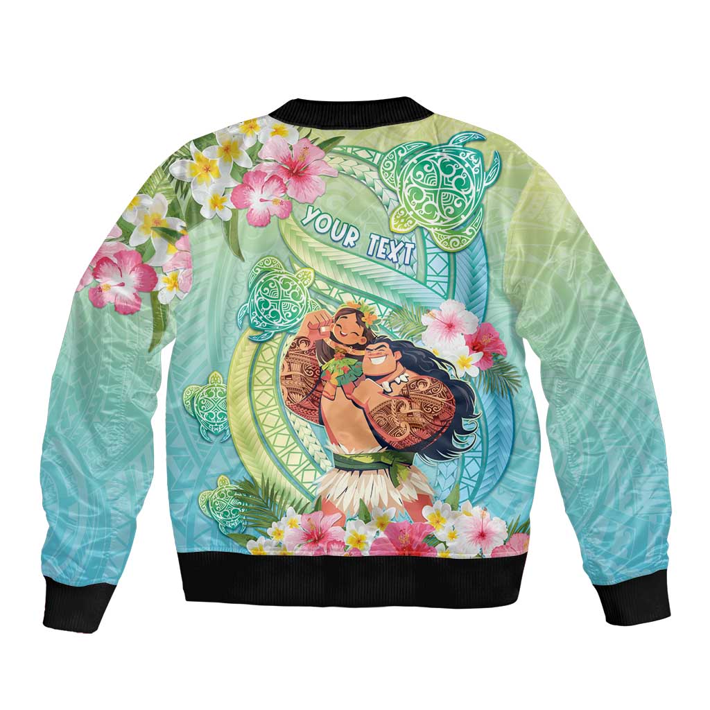 Personalised Hawaii Father's Day Bomber Jacket Happy Father And Child