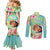 Personalised Hawaii Father's Day Couples Matching Mermaid Dress and Long Sleeve Button Shirt Happy Father And Child