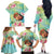 Personalised Hawaii Father's Day Family Matching Off The Shoulder Long Sleeve Dress and Hawaiian Shirt Happy Father And Child